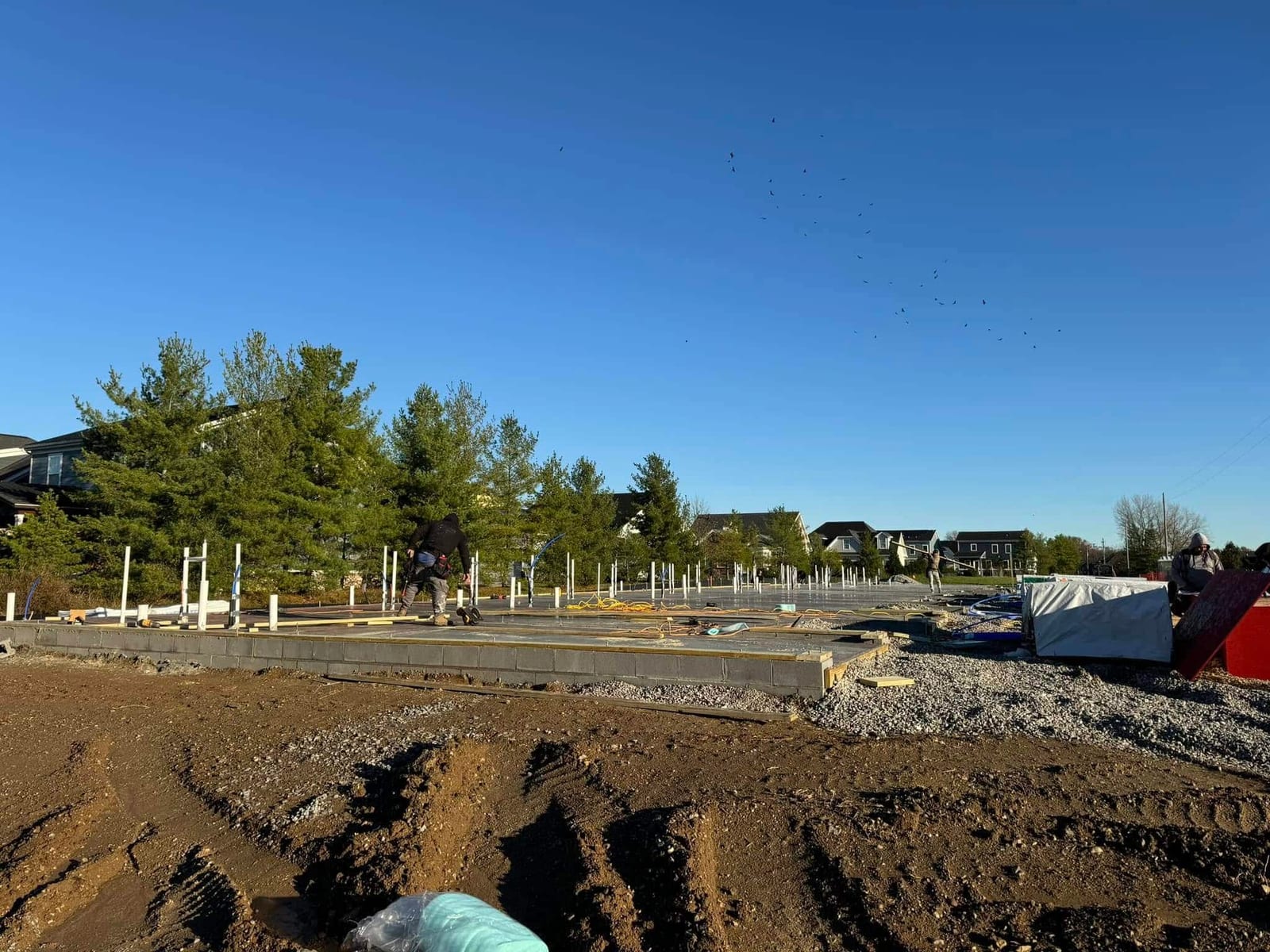 Black Label Builders custom home under construction